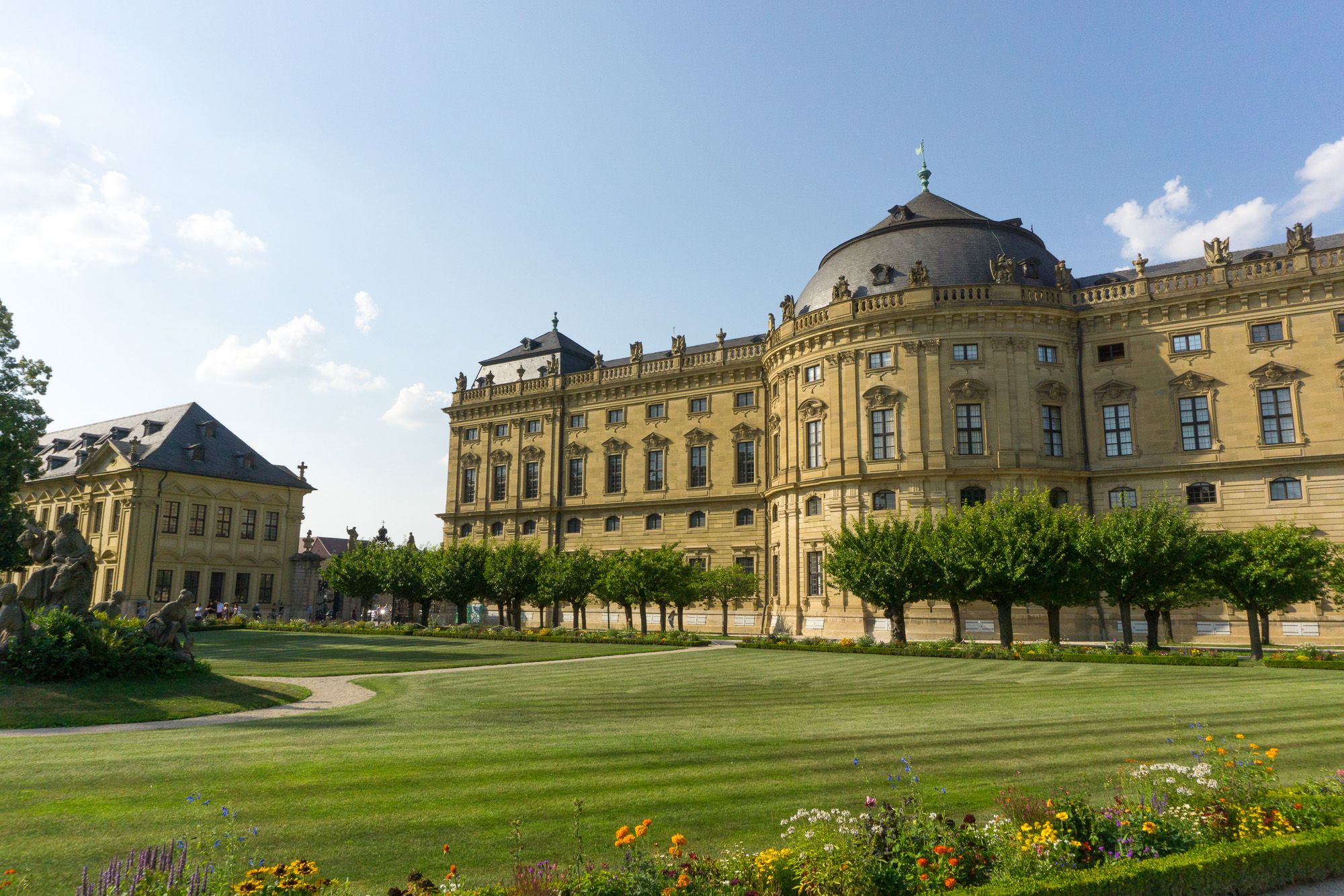 The breathtaking cortyard garden of the Residence Würzburg
